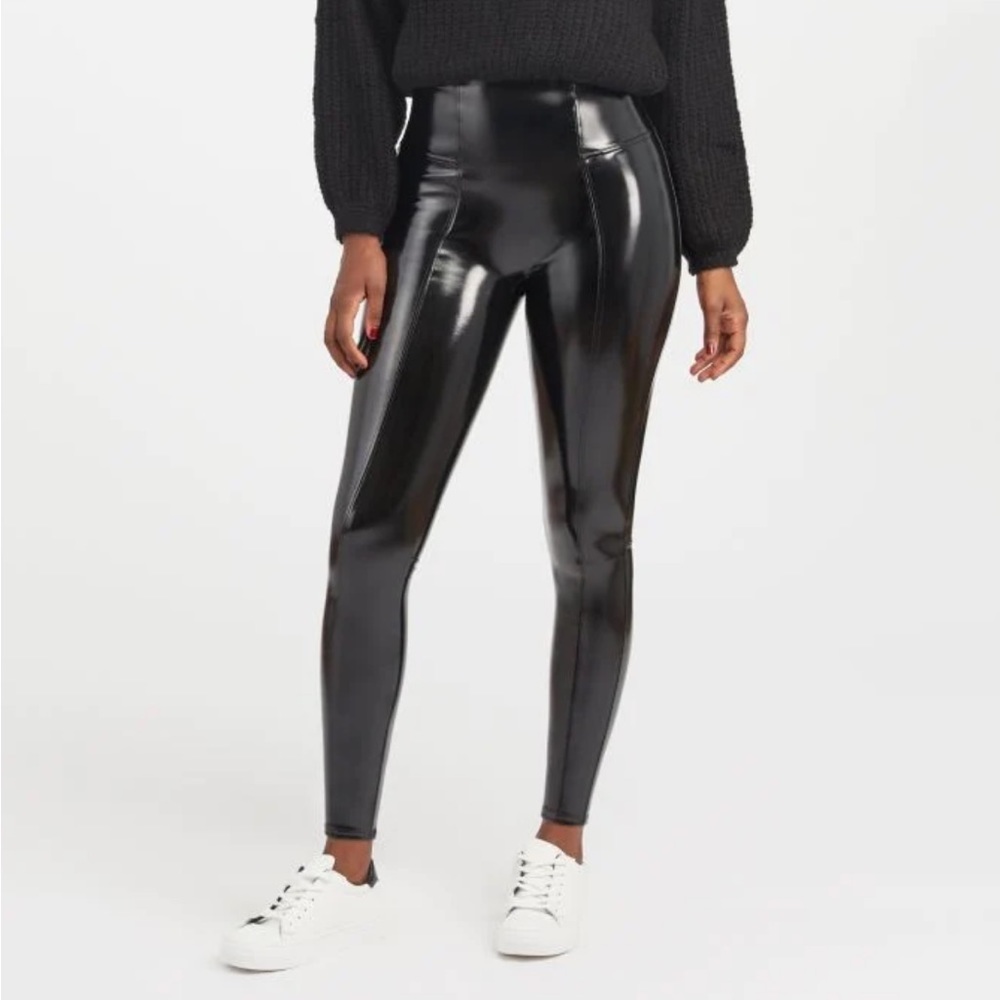 SPANX Faux Patent Leather Leggings NWT Women’s Size XS